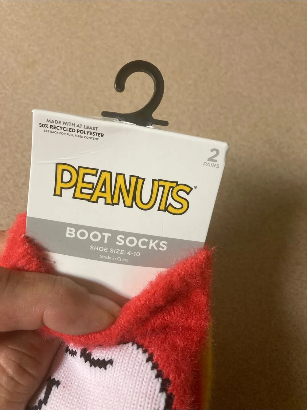 Peanuts woodstock and Snoopy Boot Socks